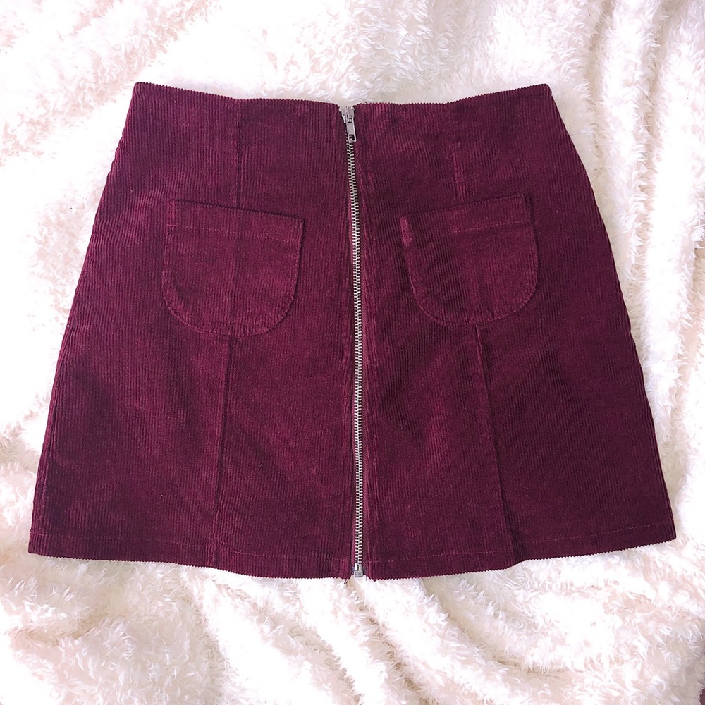Burgundy Brandy Melville Miniskirt :)